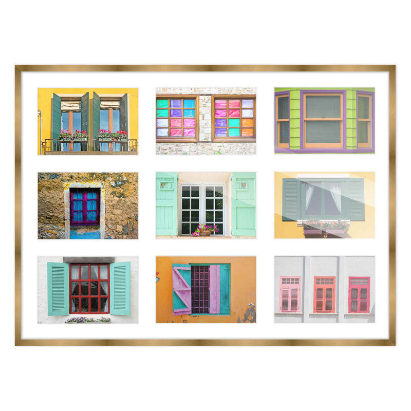 Wood Picture Frame with Mat, 4" x 6", 14.5" x 20.5", Bronze/White