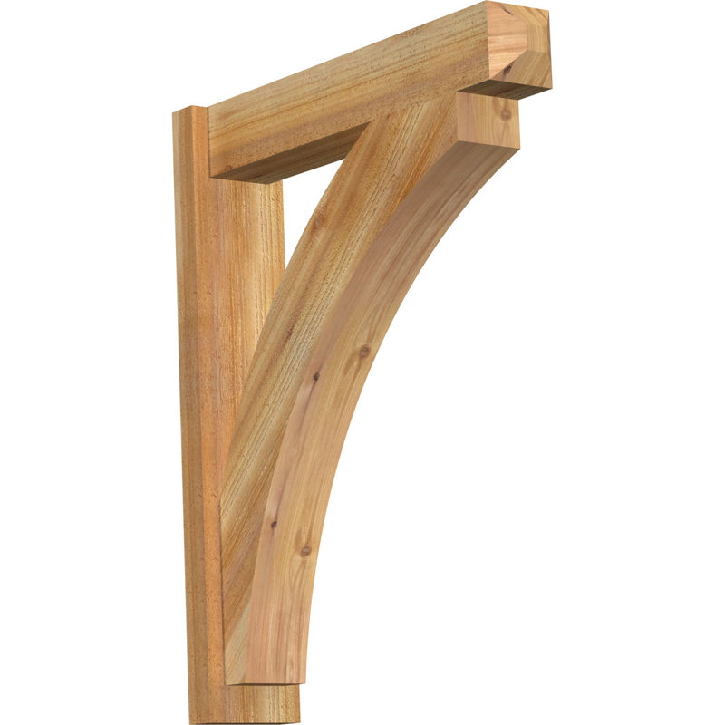 Persienne en bois rustique Thorton Craftsman, Cèdre rouge occidental l 7 1/2 po (lisse),  P 28 po x H 34 po 