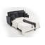 Canapé-lit convertible moderne avec matelas coulissant, canapé modulaire rembourré 2 places pour petits espaces