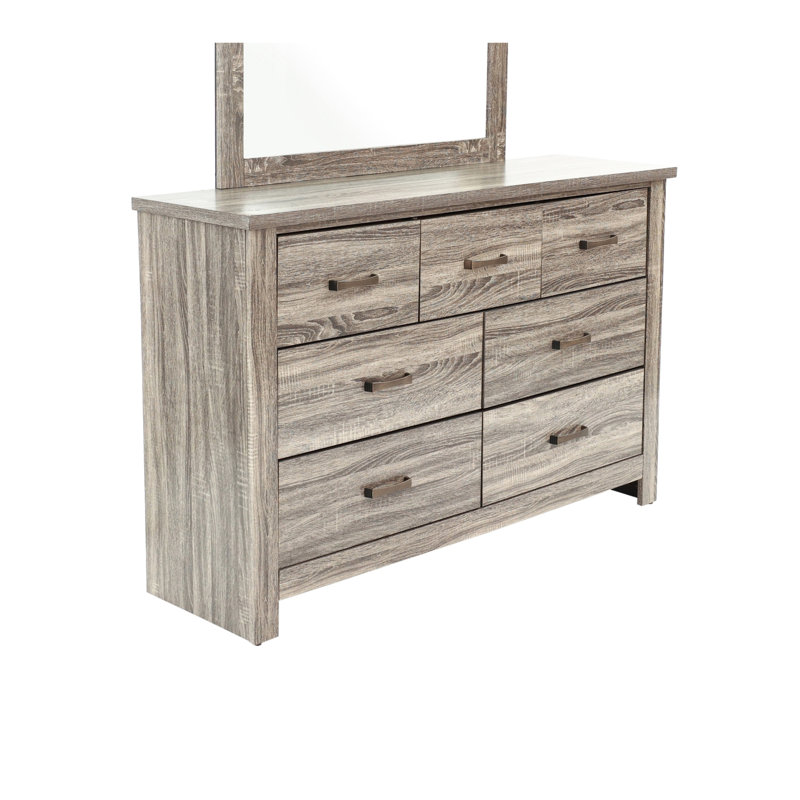 Appealing Gray Oak Chest Of Drawers, 59" X 16" 36"h, Strong Wood Stuff Wonderful Made