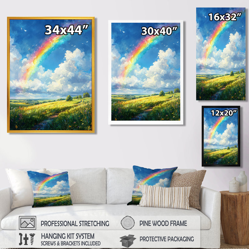 Giancarlos - paysages, reproduction d'art sur toile, H 32 po x l 16 po, Reproduction encadrée d'une seule photo, Doré
