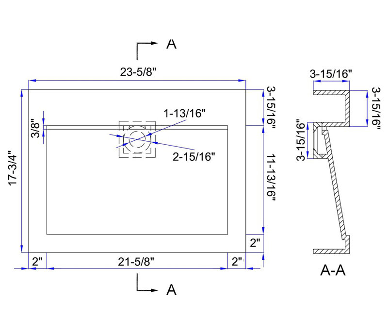 ADM Bathroom 17.6'' Resin Square Bathroom Sink, Matte/White