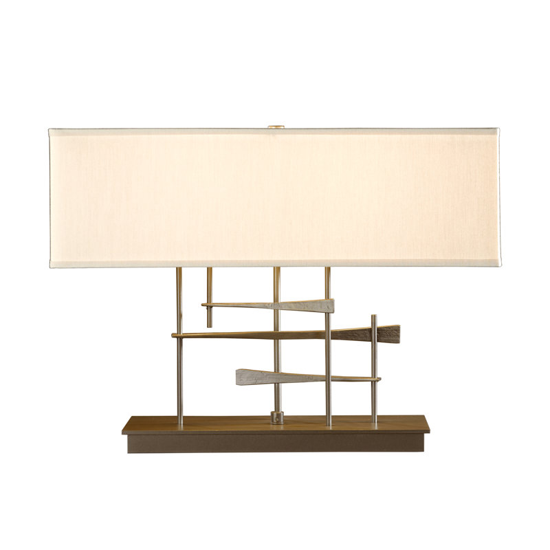 Cavaletti 15.3" Table Lamp, Dark Smoke, Natural Anna