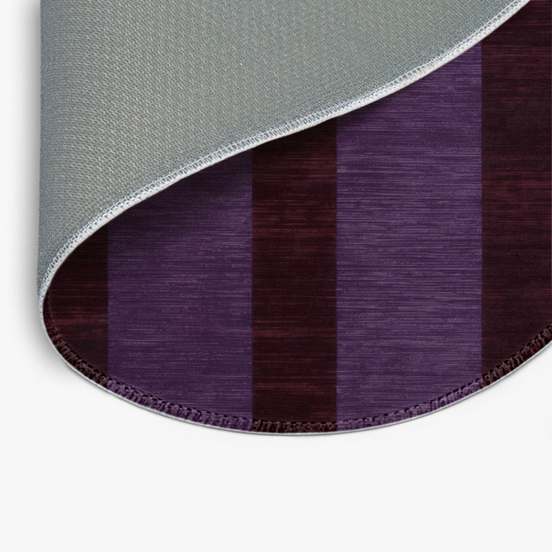 Tapis intérieur / extérieur mauve à carreaux, Rond 5 pi