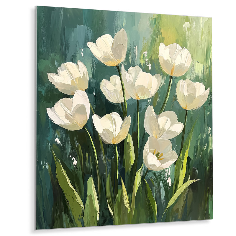 Watercolors Tulips Bouquet Of Nature Blooms II - Tulipes, impression murale, H 32 po x l 16 po