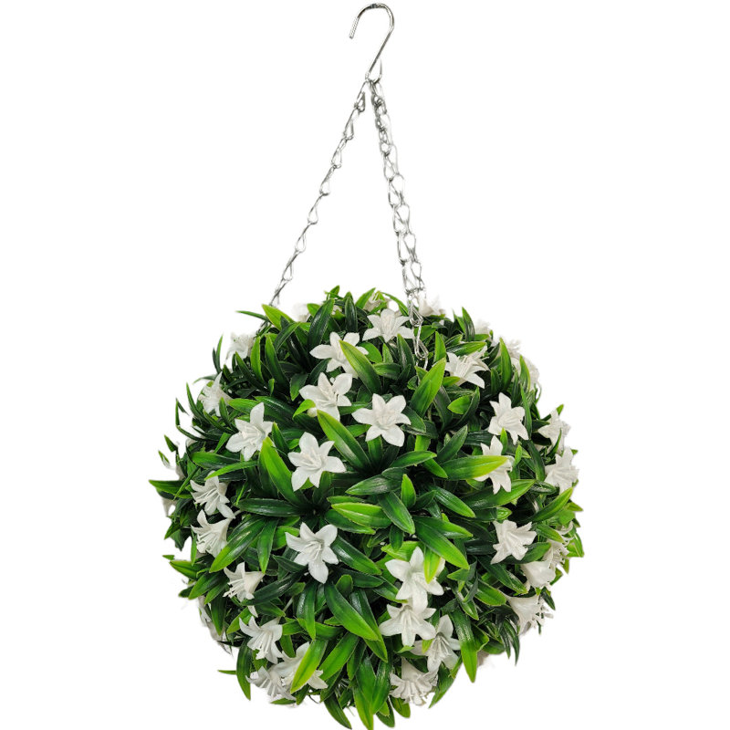 Faux Plant, 38cm H x 38cm W x 38cm D, Orange