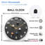 Horloge murale moderne élégante avec boules de billard - horloge murale moderne en verre 12 po