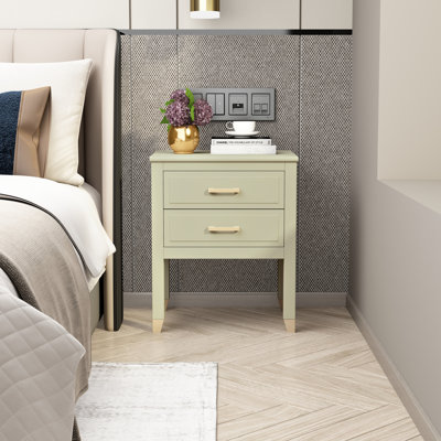 Cormac 50cm W Solid + Manufactured Wood Bedside Table