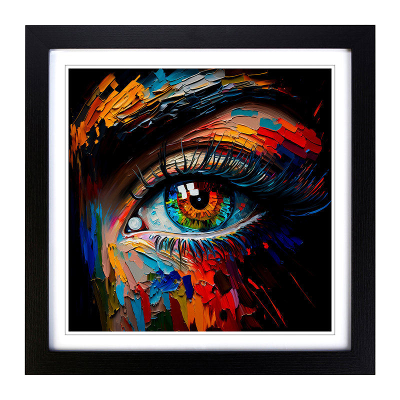 Hypnotize Palette Knife No.1 - Framed Print, Black