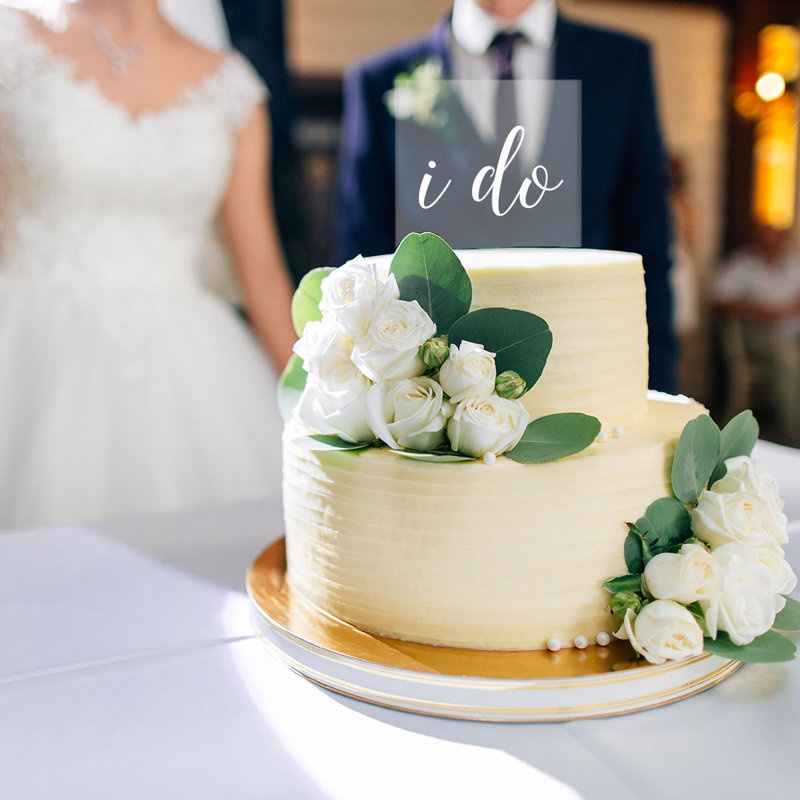Topper de gâteau de mariage I do Custom