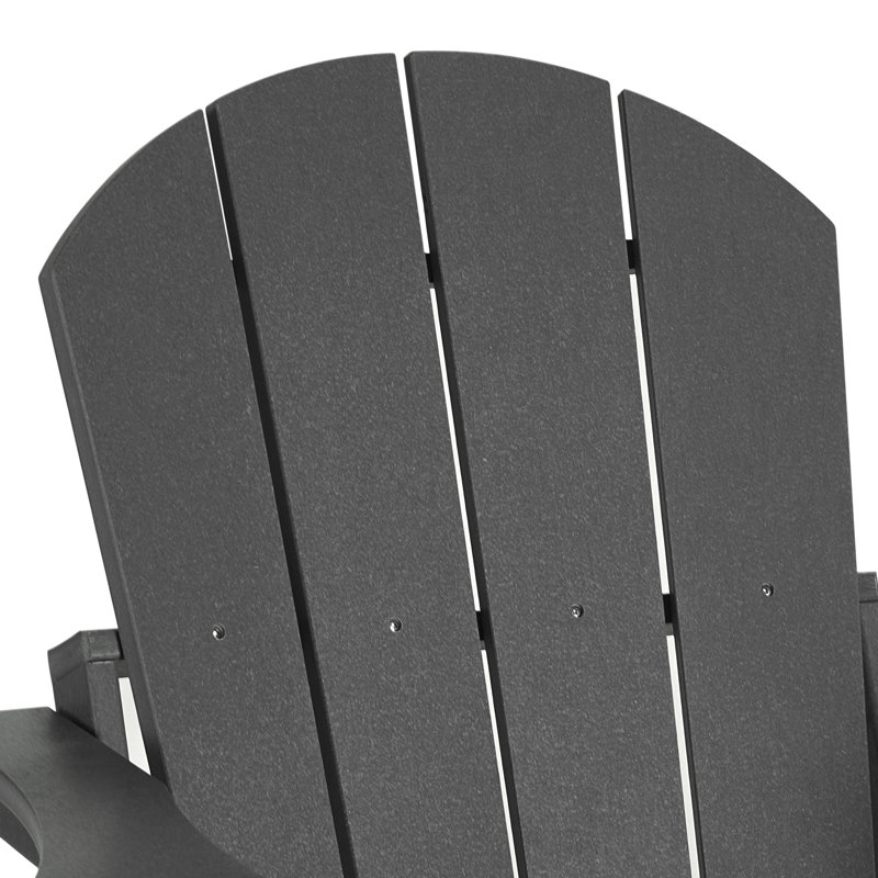 Chaise Adirondack pliante Laguna HDPE, Gris