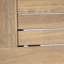 Causeuse d'extérieur en bois d'acacia avec table basse, structure en teck clair, coussin beige