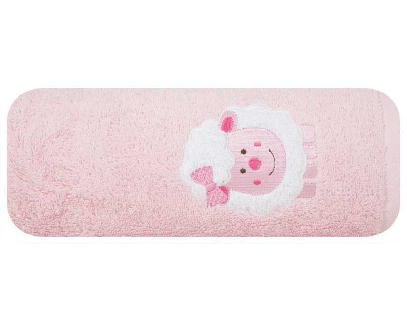 Ingifast Midweight Jacquard Hand Towel, Light Pink