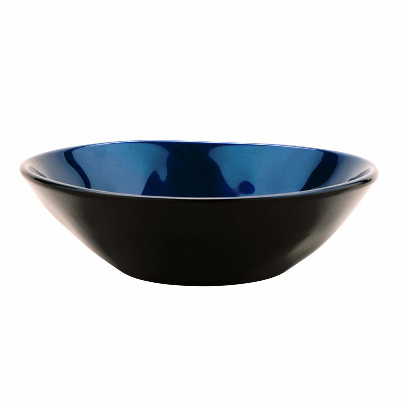 B-18-CSB - 16 oz (20 oz. Jante pleine) bol irrégulier, 7 po de diamètre, 1,75 po de profondeur, Bleu