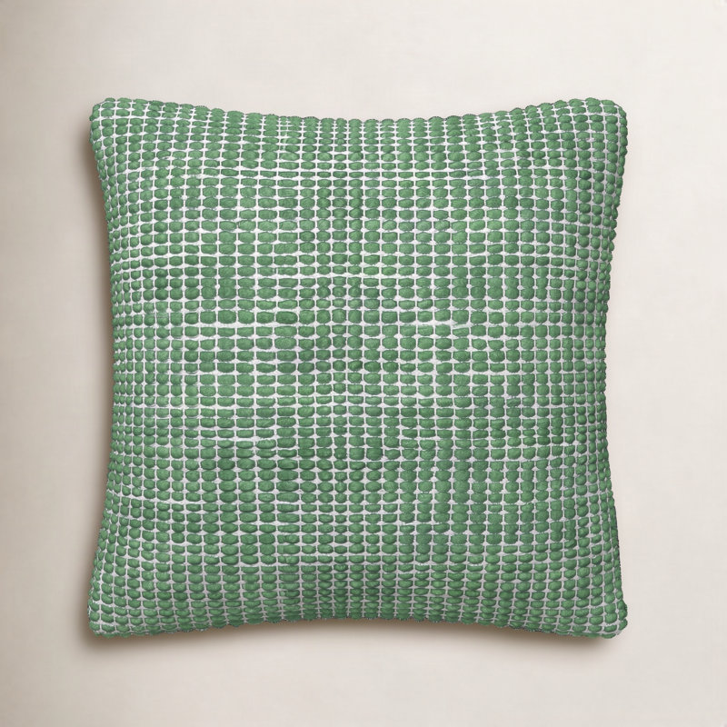 Waverly Wool Blend Throw Pillow, Down, Blue, 20" x 20"
