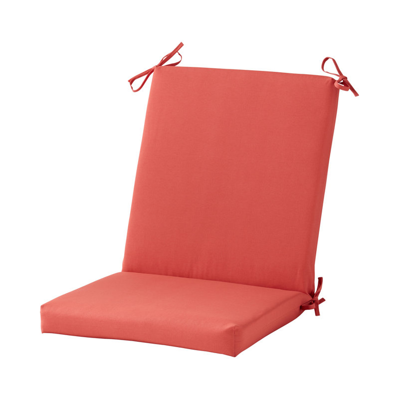 High Back Dining Chair Pad, Coral