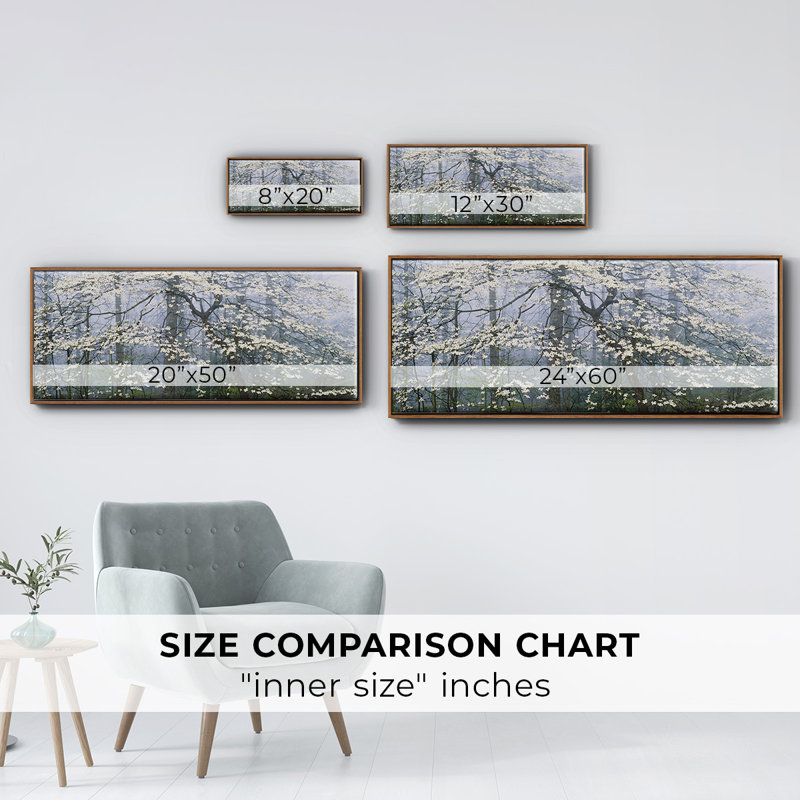 Dogwood Canopy- Framed Canvas, 24" H x 60" W