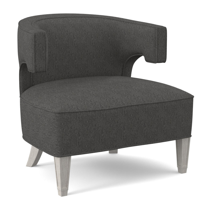 Laurel Barrel Chair, Bisque, Filigree Ivory 100% Polyester