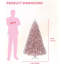 4.5FT/6FT/7.5FT  Pencil Christmas Tree, Slim Artificial Pre-Lit Skinny Xmas Tree with Realistic Branch Tips & Sturdy Metal Stand for Home, Office, Party-1440140367