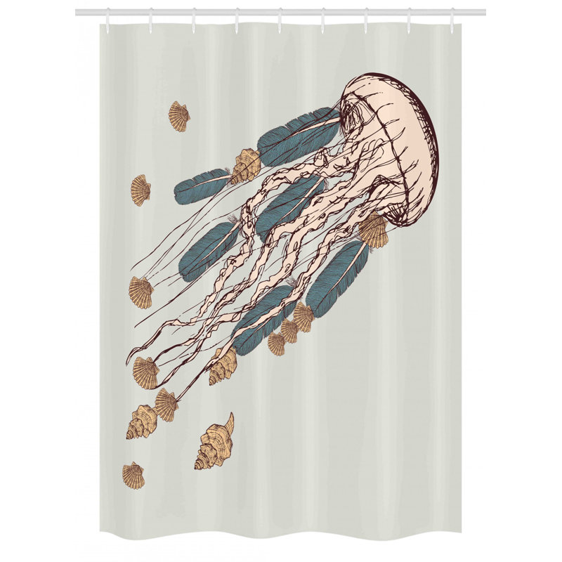 Animal Print Shower Curtain with Hooks Included, 54" W x 78" L