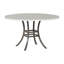Superstone 36" Round Dining Table With Base - Travertine Top/oyster Base-987304618