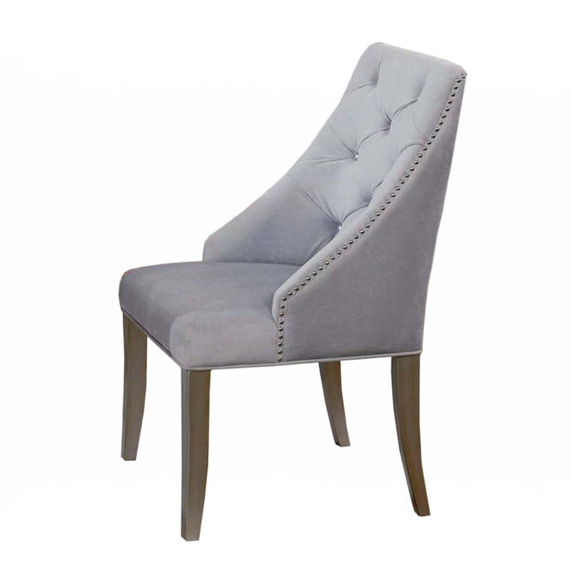 Ensemble de 2 chaises d'appoint rembourrées Flannelette