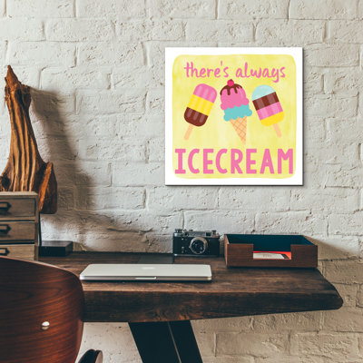  «Icecream» par Erin Clark, art mural en verre acrylique, 24 po x 24 po