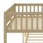 Lit de jour en bois avec couchette et barrière de sécurité-676169168-676169170