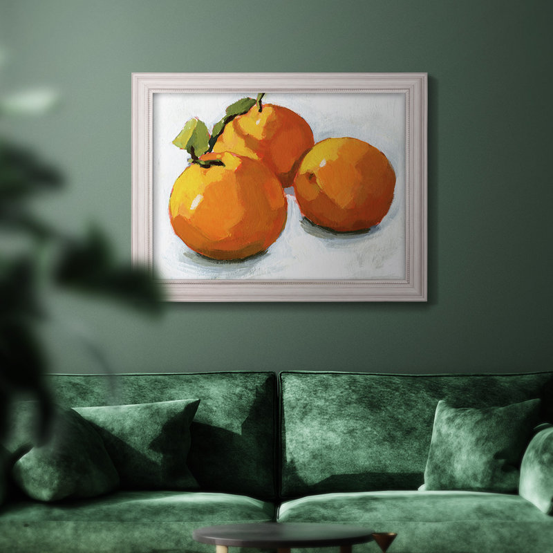 " Citrus Grouping I ", 21" H x 25" W x 2.5" D, Brown Closed Corner Framed Canvas