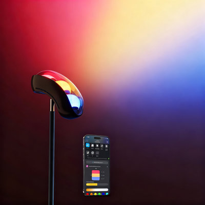Smart Floor Lamp With Matter & Alexa - RGBIC Color Changing Standing Lamp With 77 Scene Modes, Music Sync, 67" Modern Corner Light For Living Room & Bedroom