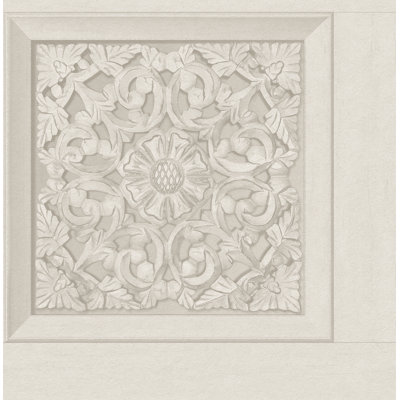 Carved Floral Peel and Stick Wallpaper
