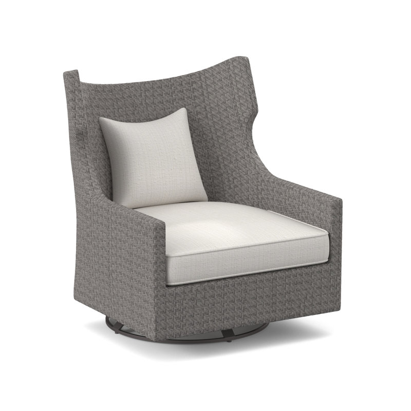 Captiva Outdoor Swivel Lounge Chair, White Sunbrella 6063-000