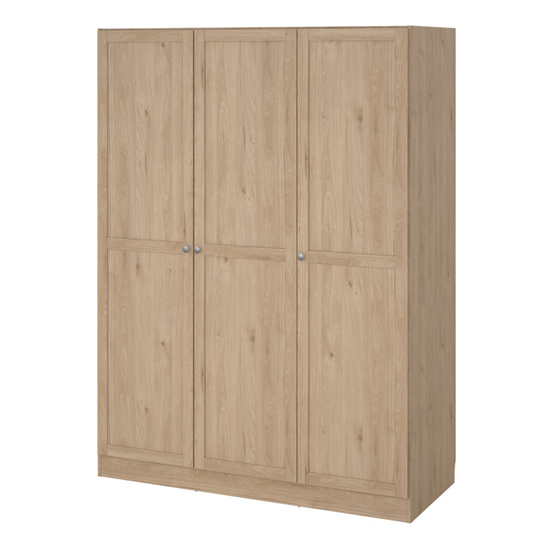 Bowery 3 Door Manufactured Wood Wardrobe, Brown