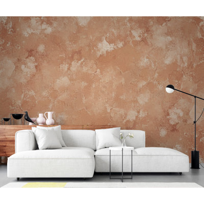 Wabi Sabi Terracotta Wallpaper Peel and Stick | Japandi Clay Plaster Wall Mural | Earthy Textured Neutral | Zen Minimalist Home Decor 427DRE
