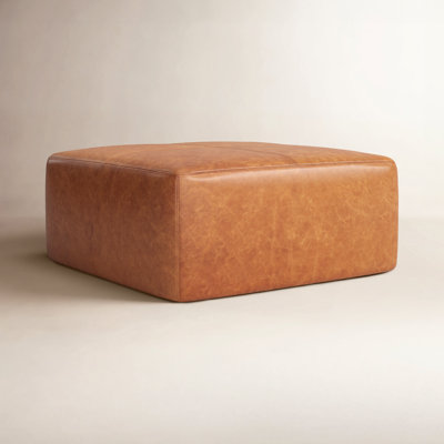 Heafield 35" Genuine Leather Ottoman