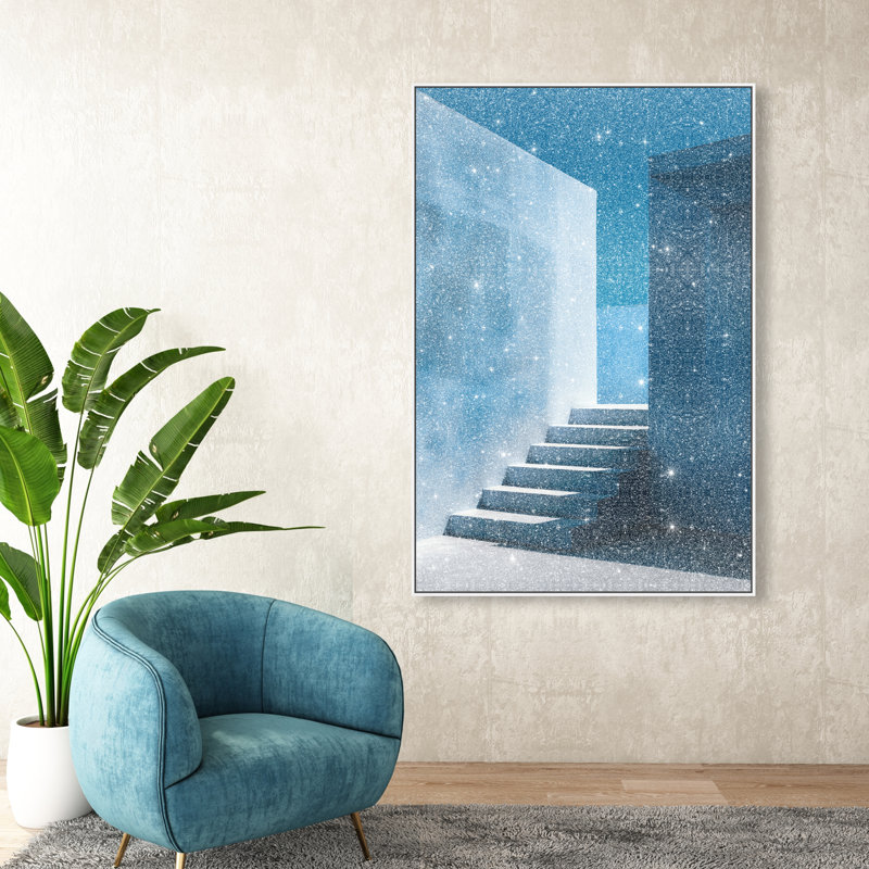 Deep Ocean Walls II Print by Oliver Gal, 46"H x 31"W, White Floater Frame