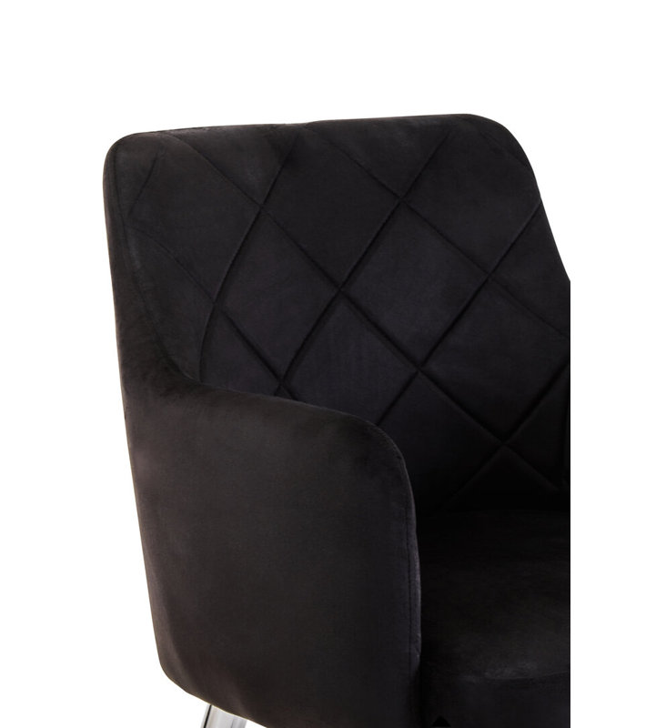 Tufted Upholstered Side Chair, Black