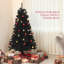 Arbre de Noël artificiel de 6 pi de hauteur, arbre de Noël non éclairé avec 1000 pointes de branches, ouverture automatique, base en acier, décoration des Fêtes pour bureau personnel, noir