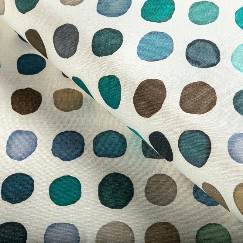 Rhapsody Twister Print Fabric, Denim/Aqua