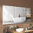 60" W × 30" H Recessed Or Surface Mount Frameless Aluminum White Medicine Cabinet With Bathroom Mirror And 3 Adjustable Glass Shelves