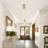 Glass Semi Flush Mount Ceiling Light
