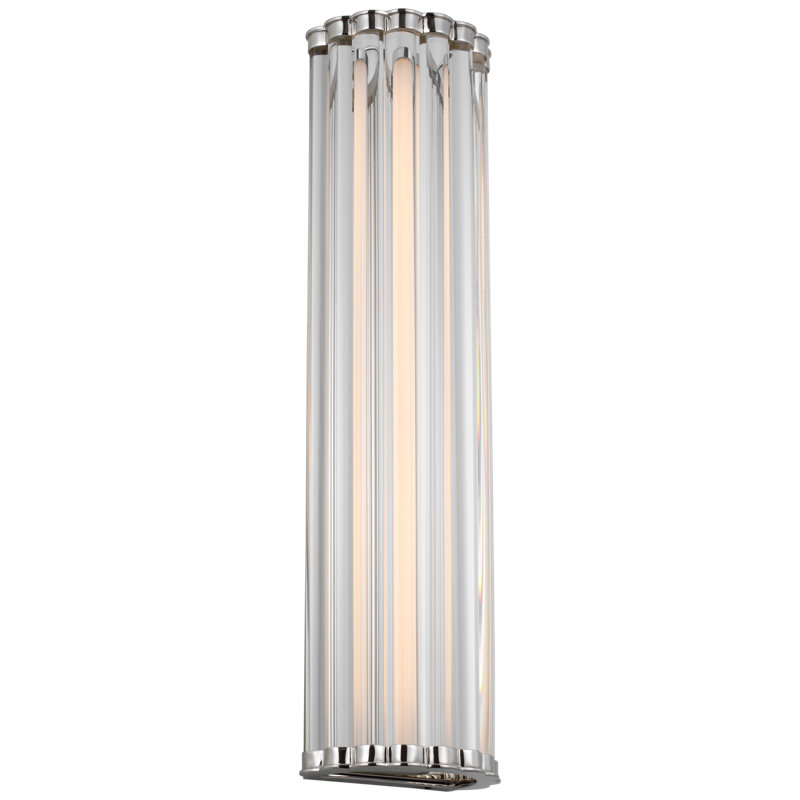 Chapman & Myers Kean 21" Sconce, Polished Nickel