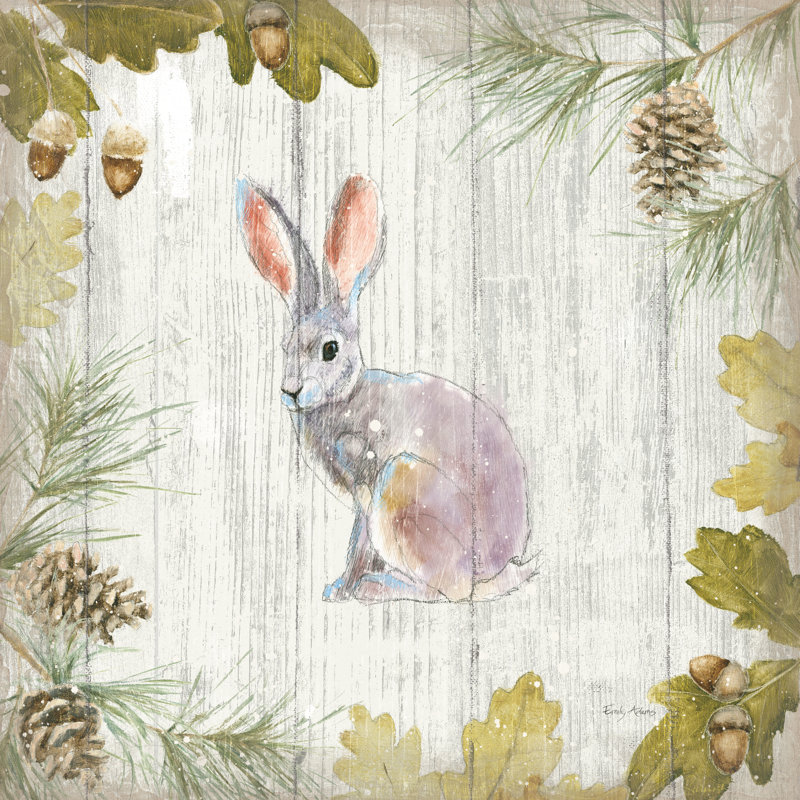 Into The Woods I On Barn Board by Emily Adams - Wrapped Canvas Painting, 30cm H x 30cm W