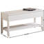 Banc à chaussures en bois massif de qualité, blanc - Grand et pratique banc de rangement peu encombrant-666715270