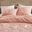 Cozy Pink 3-piece Bedding Set, Polyester Comforter With Floral Design