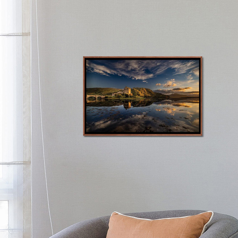Miroir des îles - reproduction d'art murale - toile encadrée, H 18 po x l 26 po, Brun