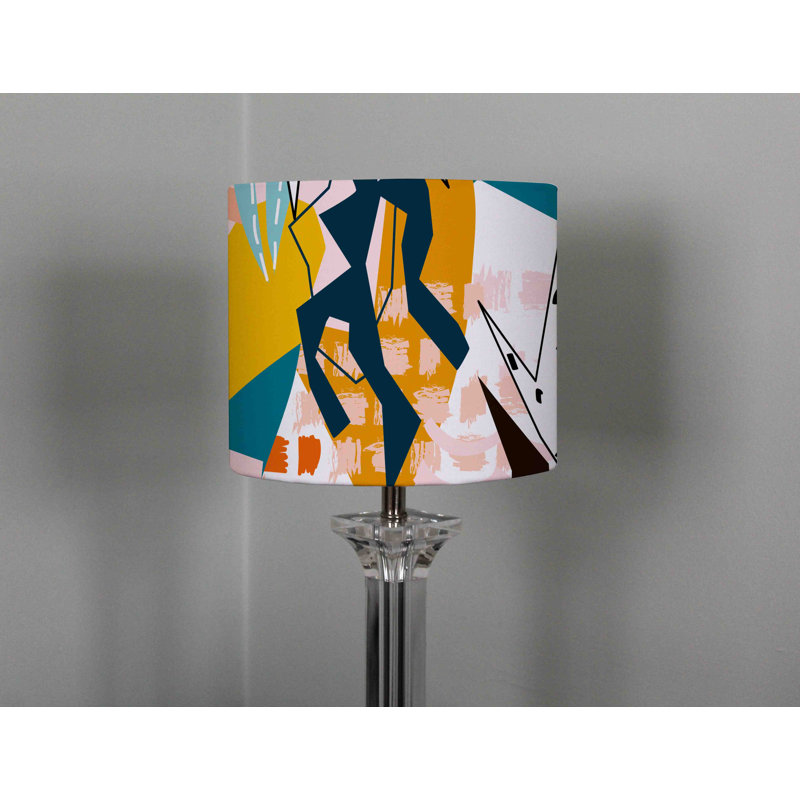Cotton Drum Pendant Shade ( Uno ), 22cm H x 25cm W x 25cm D