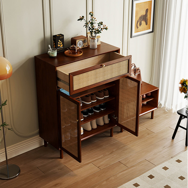 16 Pair Shoe Storage Cabinet, Brown