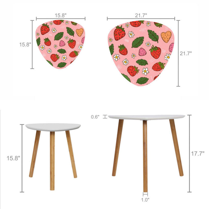 Ensemble de 2 tables basses gigognes Triangle