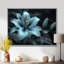 Photo moderne sur verre lys blanc et bleu moderne II-312660448-312660378